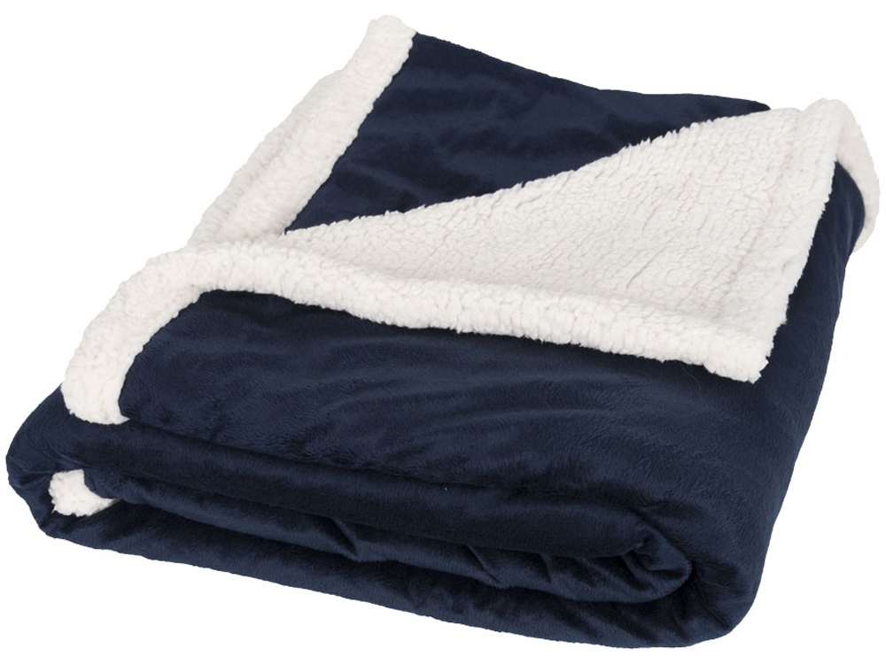 Плед Lauren, темно-синий/белый-0