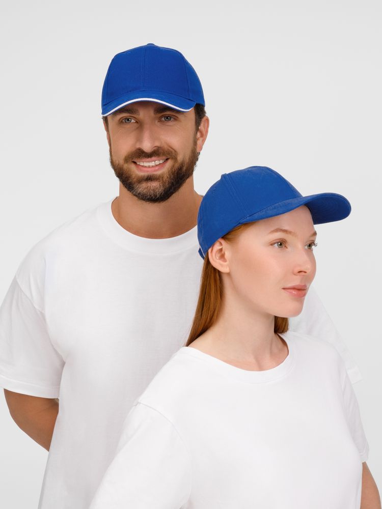 Бейсболка Buffalo, ярко-синяя с белым-5