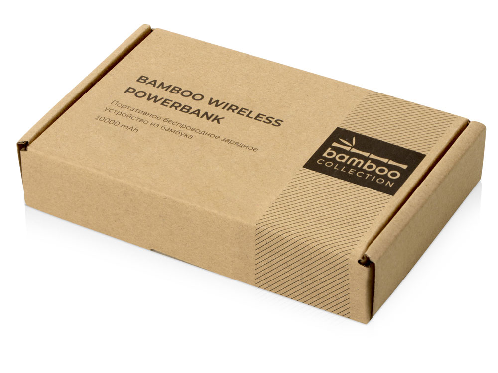 Внешний беспроводной аккумулятор из бамбука Bamboo Air, 10000 mAh-11
