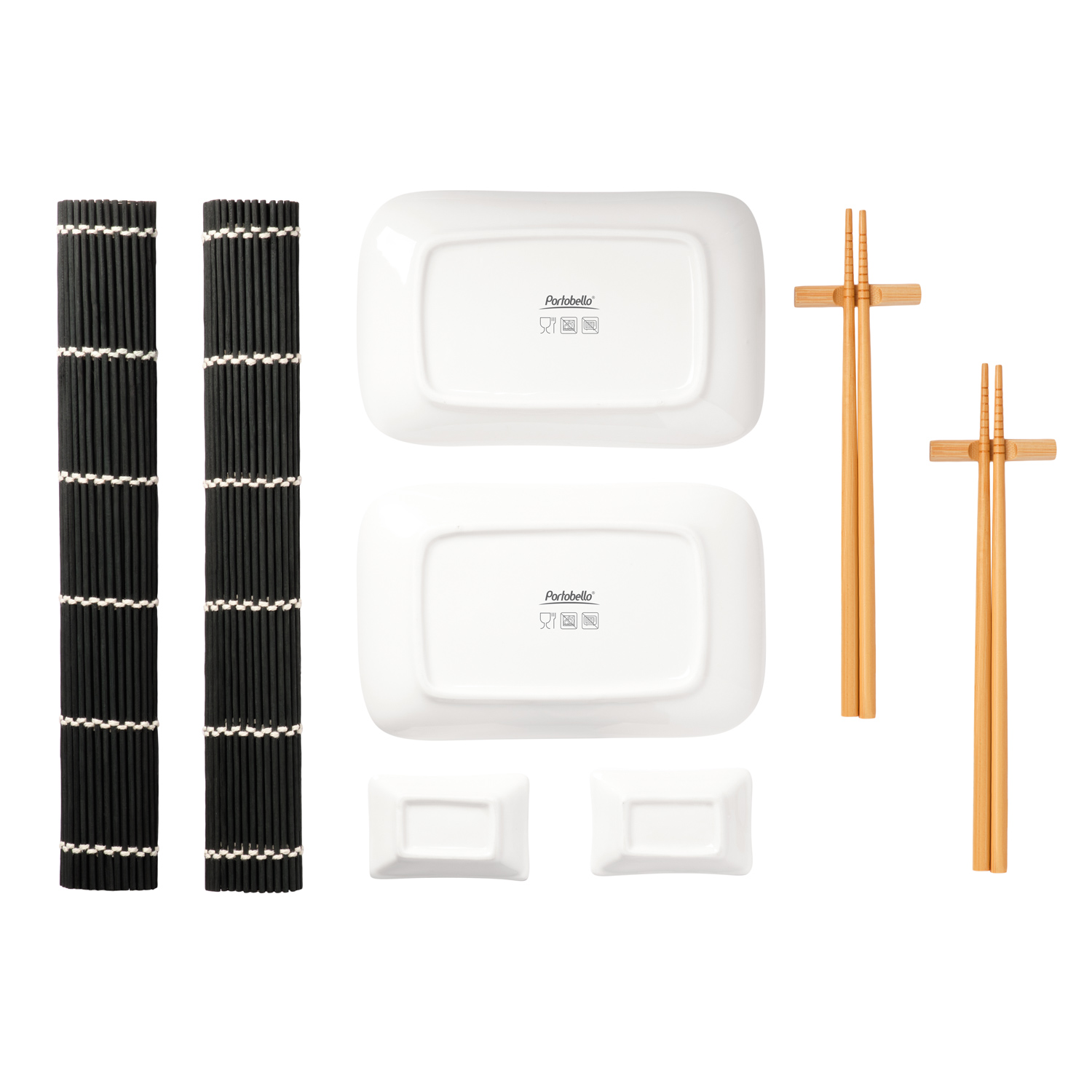 Набор для сервировки суши Токио (Tokyo) (10 предметов), черный-3