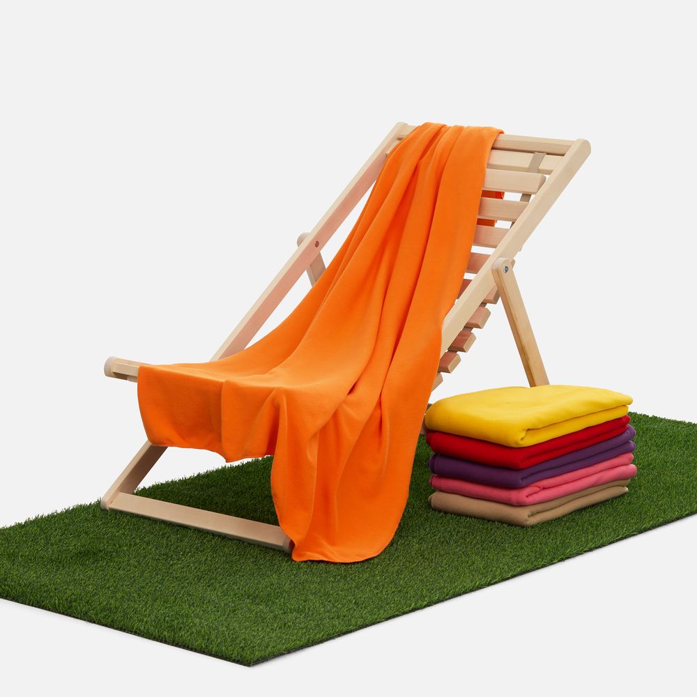Флисовый плед Warm&Peace XL, оранжевый-3