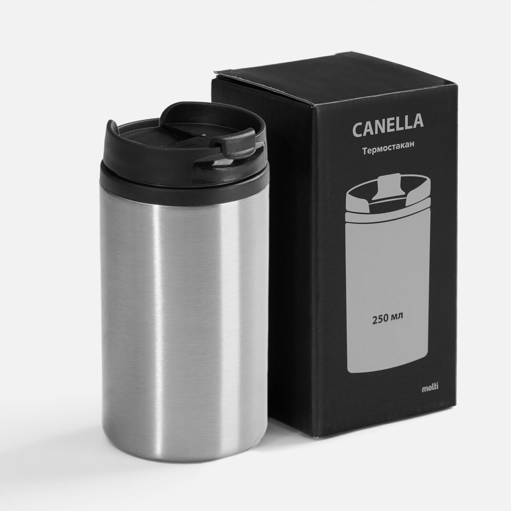 Термостакан Canella, серебристый-4