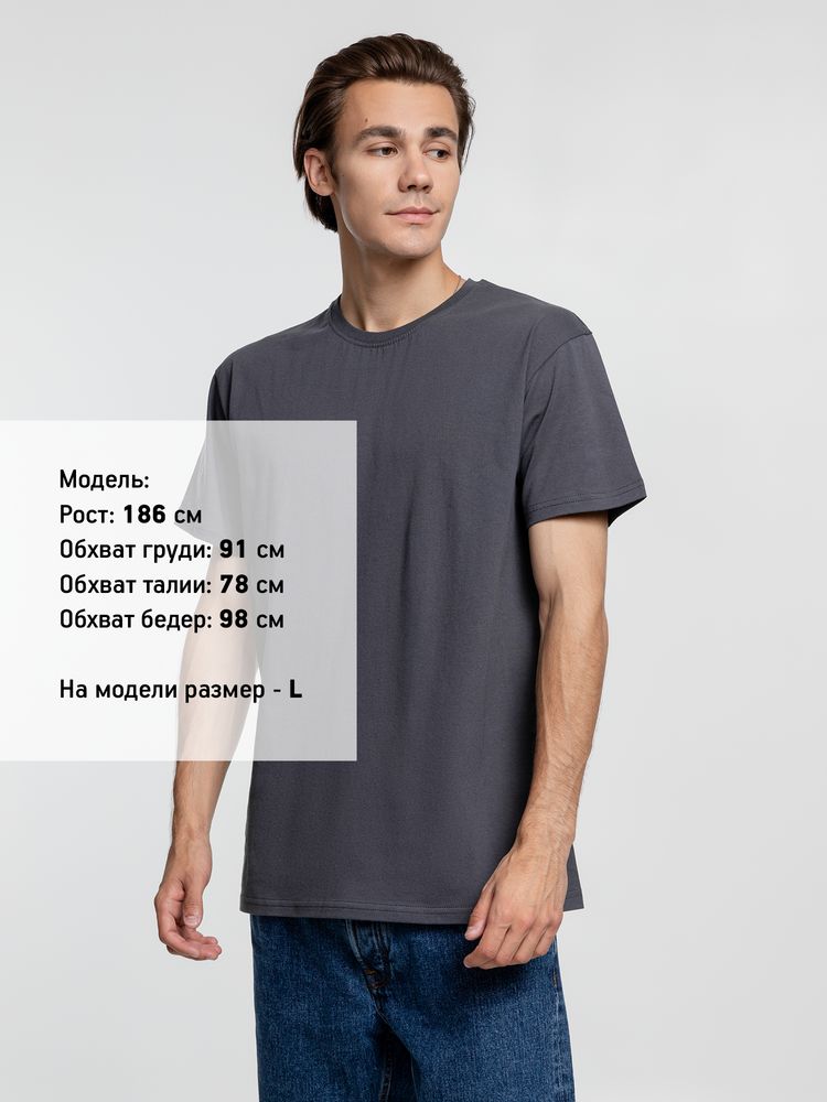 Футболка унисекс T-Bolka 160, темно-серая (графит)-3