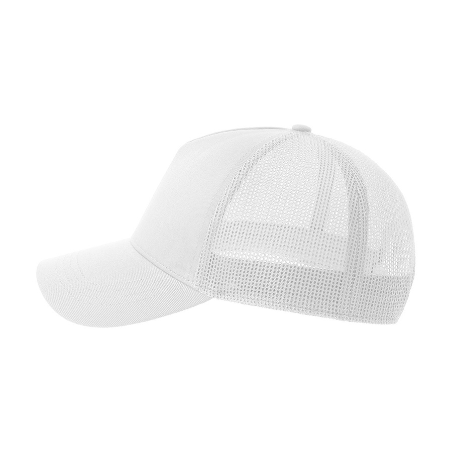 Бейсболка RAPPER COTTON-S, 5 клиньев, пластиковая застёжка, белый-3