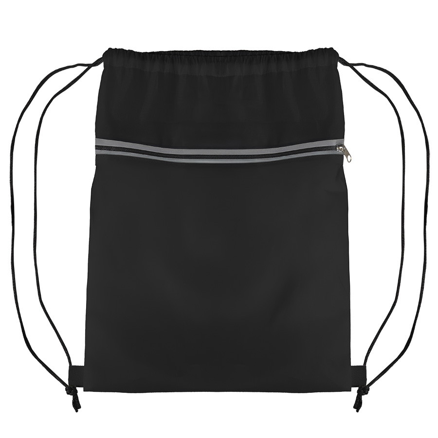 Рюкзак мешок "Shift" со светоотражающей молнией, чёрный, 36*41 см, полиэстер 210D, черный-1