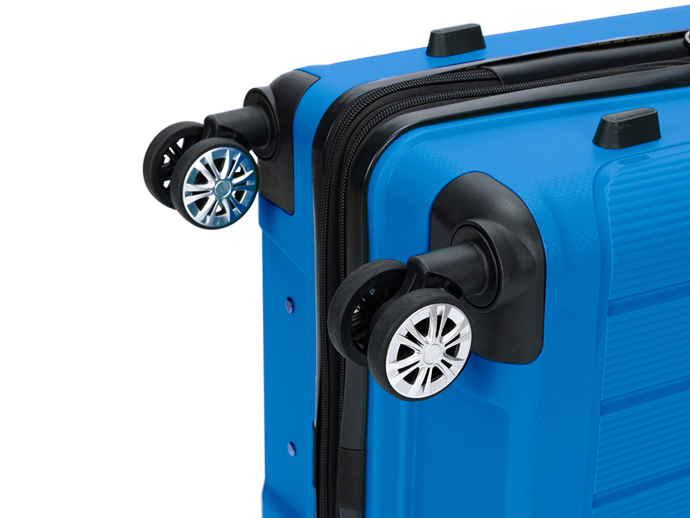 Чемодан TORBER В Отпуск, ярко-синий, полипропилен, 55 х 36 х 21,5 см, 37 л-10