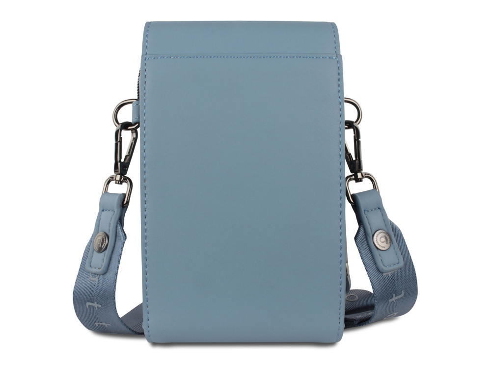 Сумка наплечная BUGATTI Almata, голубая, полиуретан, 11х4х19 см-5