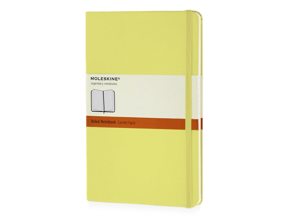 Записная книжка Moleskine Classic (в линейку) в твердой обложке, Large (13х21см), цитрусовый-0