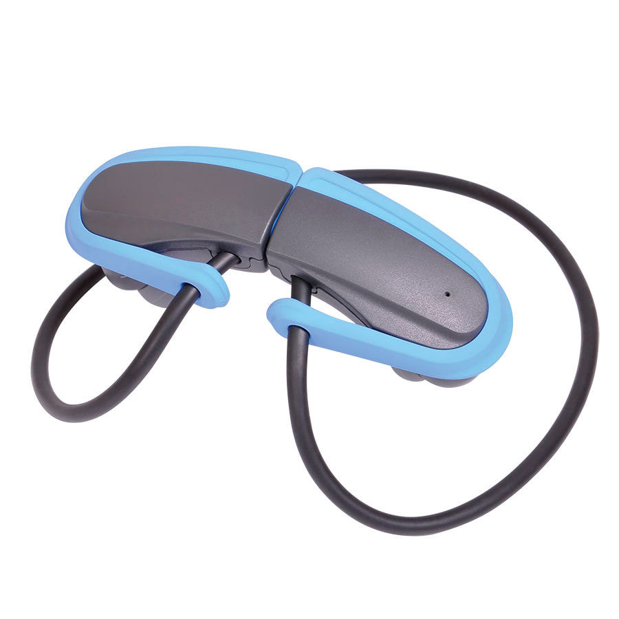 Наушники bluetooth беспроводные "Sprinter", серый, голубой-0