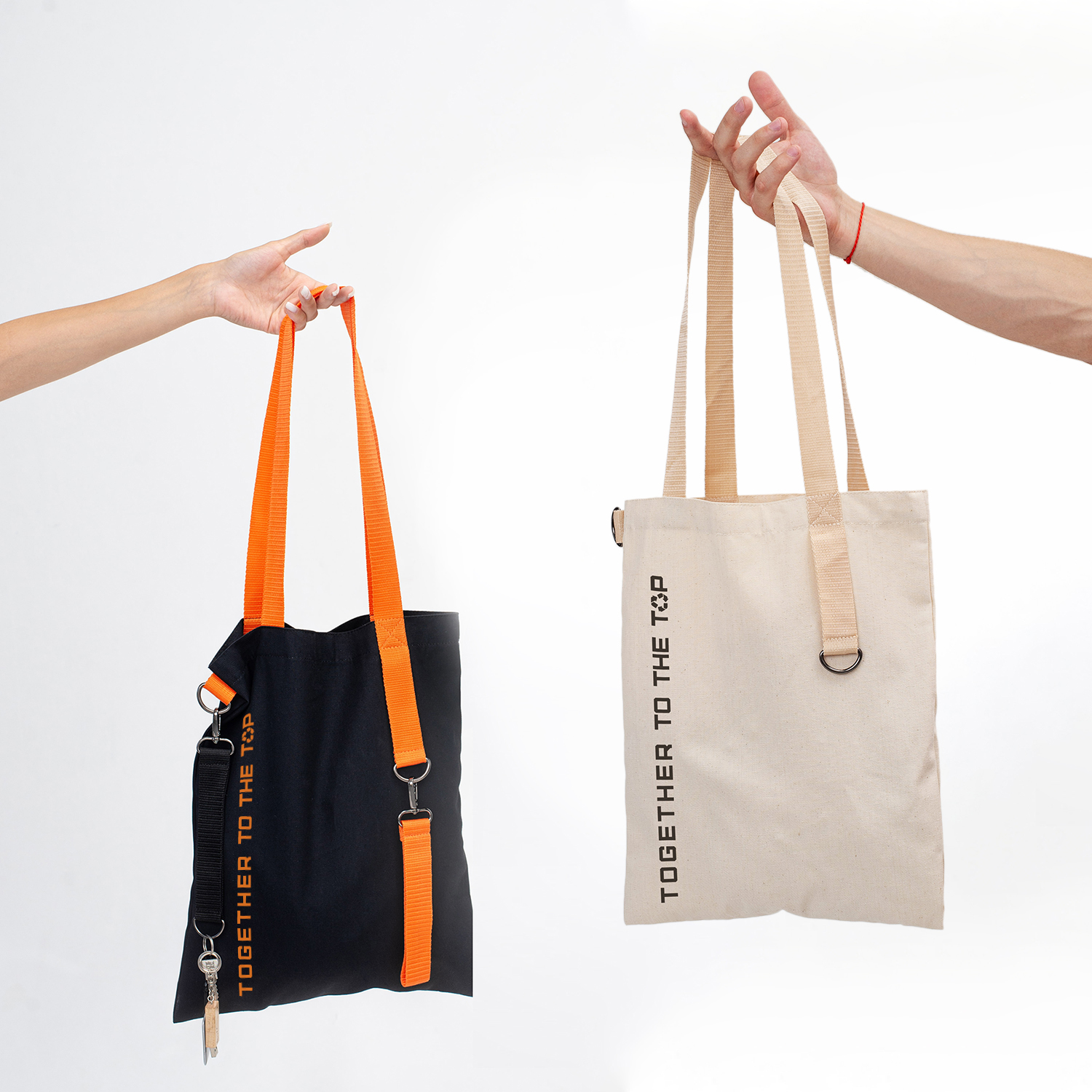 Шоппер Superbag black (чёрный с оранжевым)-7