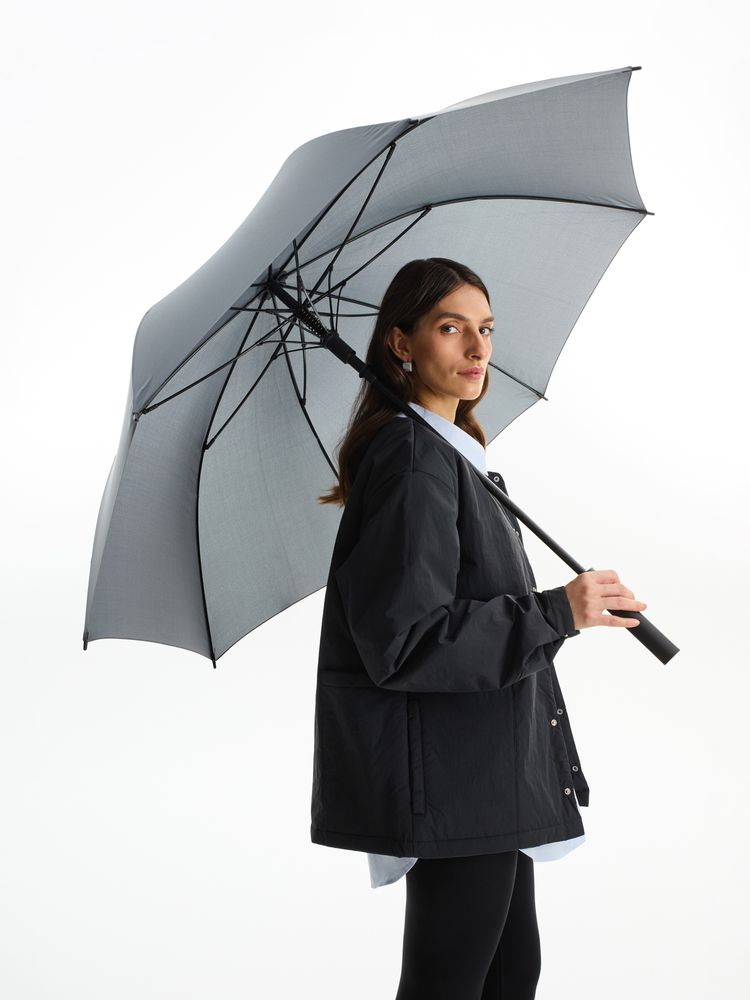 Зонт-трость Simple Golf, серый-3