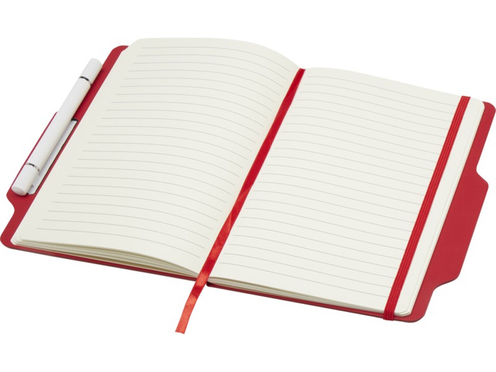 Nexus блокнот формата А5 в твердой обложке с ручкой и карандашом - Красный-3