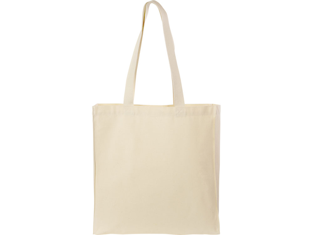 Сумка Donny из хлопка с донной складкой и парусиновыми ручками, натуральный-2