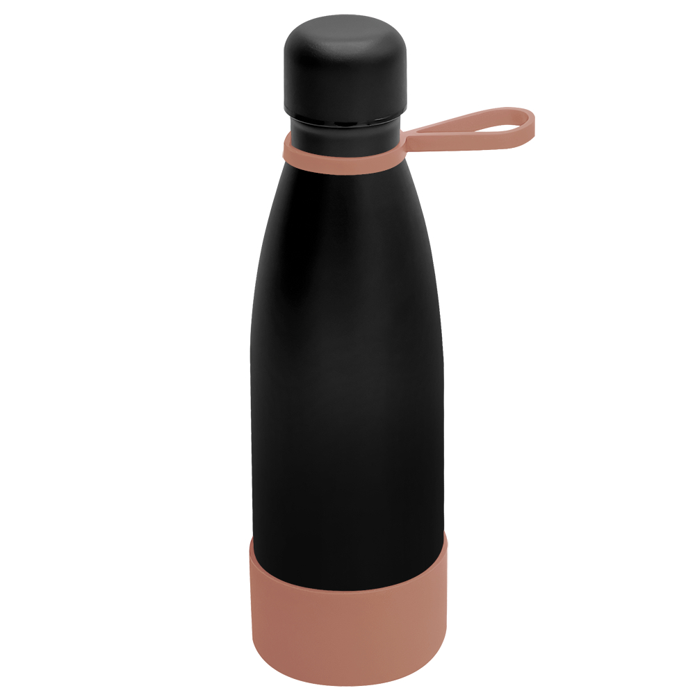 Термобутылка герметичная вакуумная Olivia To Go, Чёрный/мокко-0