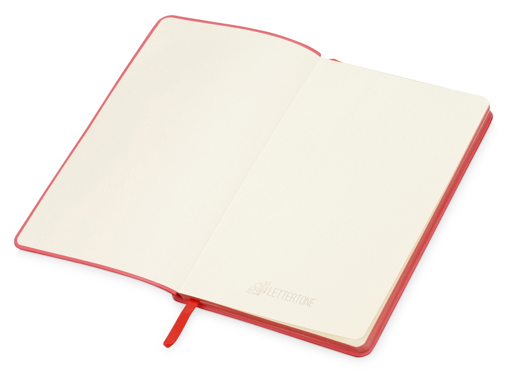 Блокнот Notepeno 130x205 мм с тонированными линованными страницами, красный-1