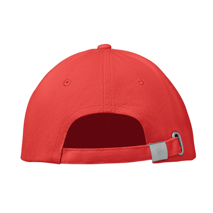 6 panel baseball cap, красно-белый-1