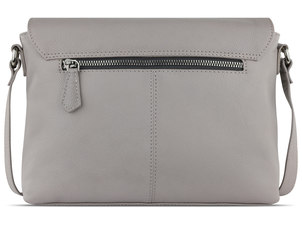 Сумка наплечная женская BUGATTI Bella, бежевая, воловья кожа/полиэстер, 25х8х20 см-6