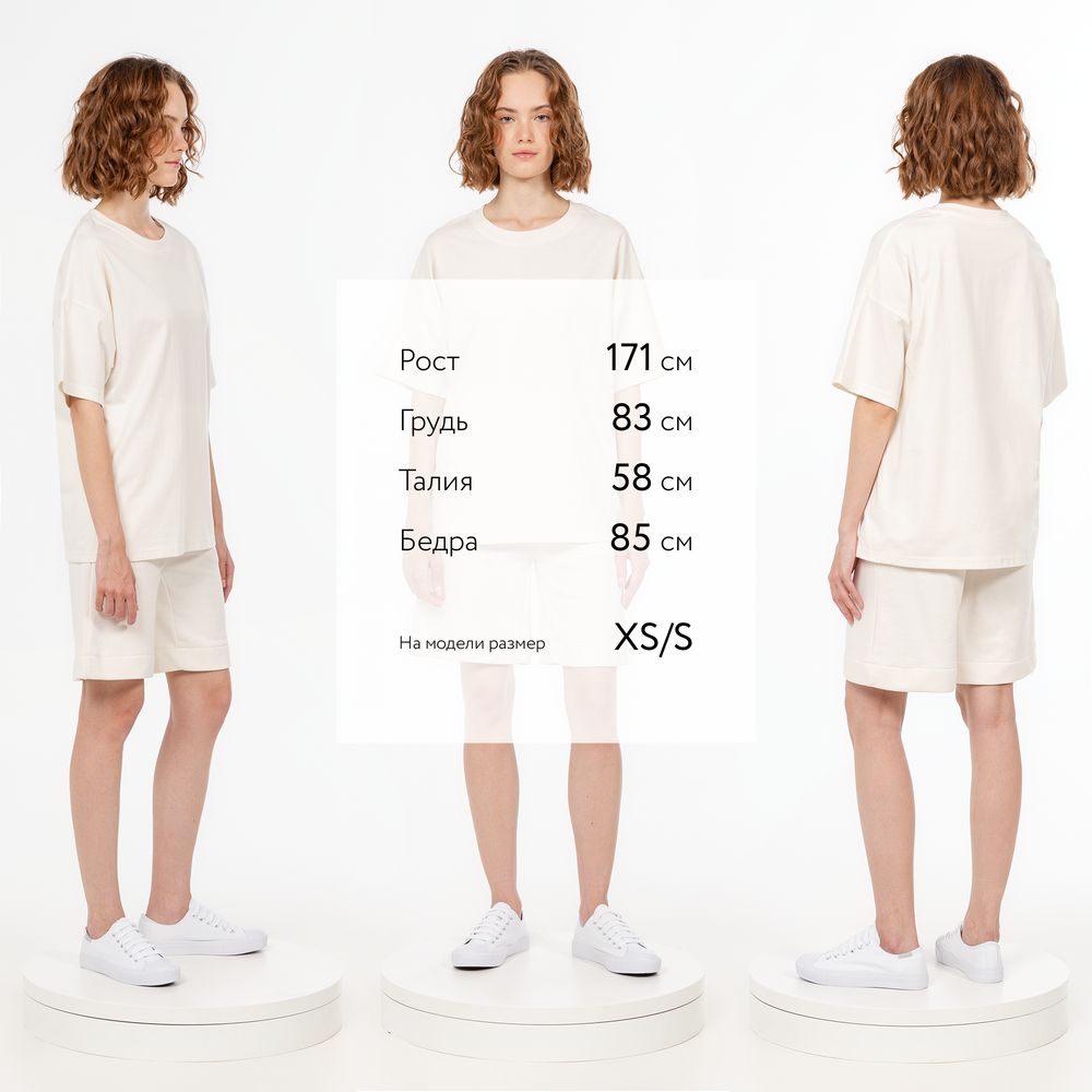 Футболка унисекс оверсайз T3, молочно-белая-4