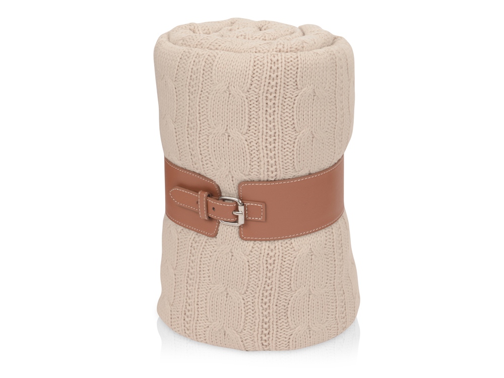 Плед акриловый Braid, бежевый-0