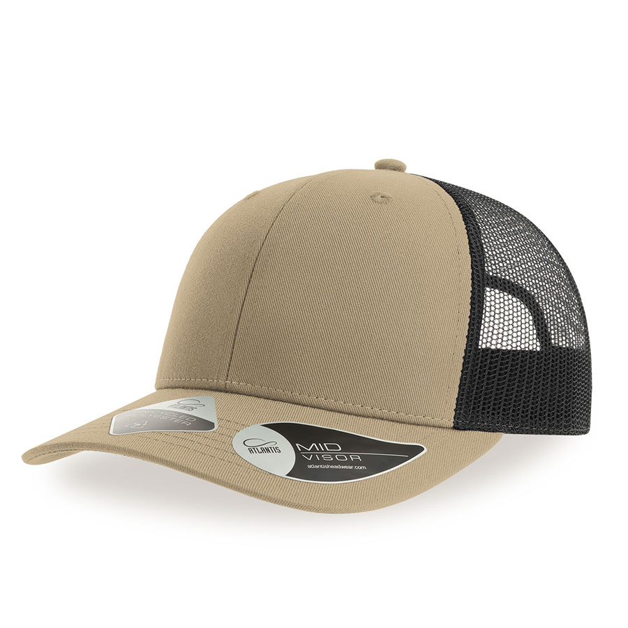 Бейсболка BRYCE, 6 клиньев, пластиковая застежка, переработанный полиэстер, хаки-0