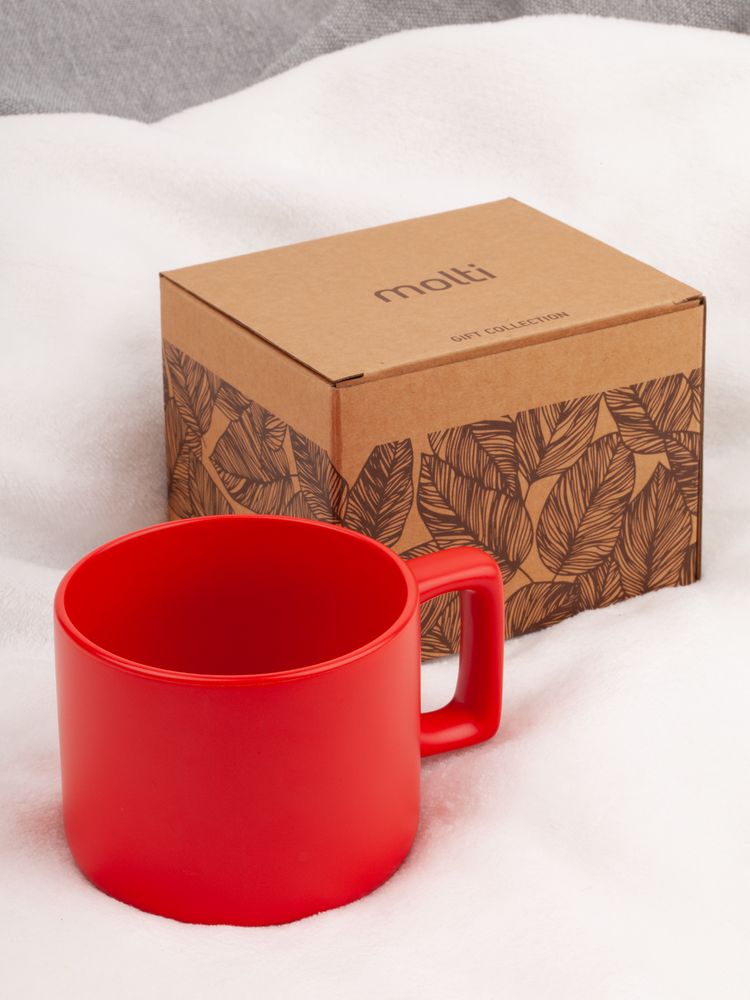 Чашка Jumbo в коробке матовая, красная-2