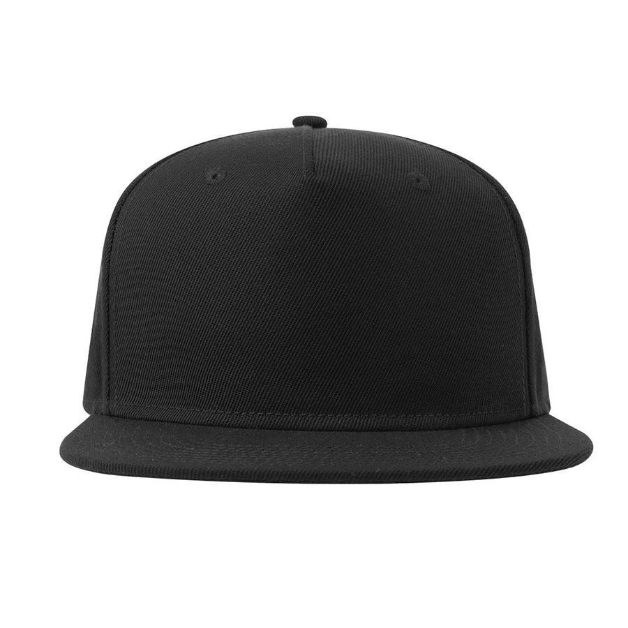Бейсболка SNAP FIVE-S, 5 клиньев, пластиковая застежка, черный-2