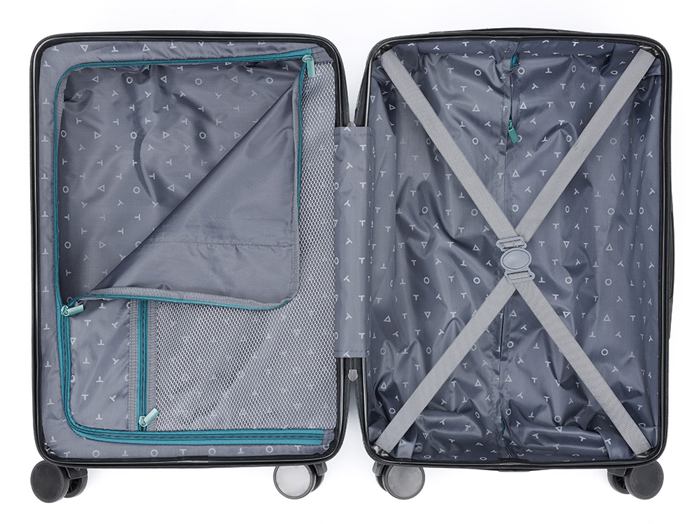 Чемодан TORBER Onego, зелёный, ABS-пластик, 59,5 х 39,5 х 24 см, 46 л-3