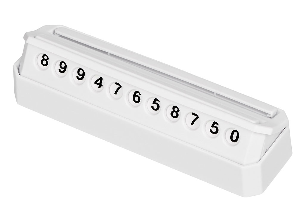 Табличка Tempark с номером телефона для временной парковки, белый-0