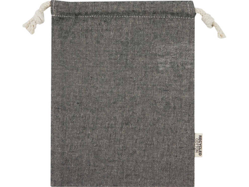 Маленькая подарочная сумка Pheebs объемом 0,5 л из хлопка плотностью 150 г/м2, черный-2