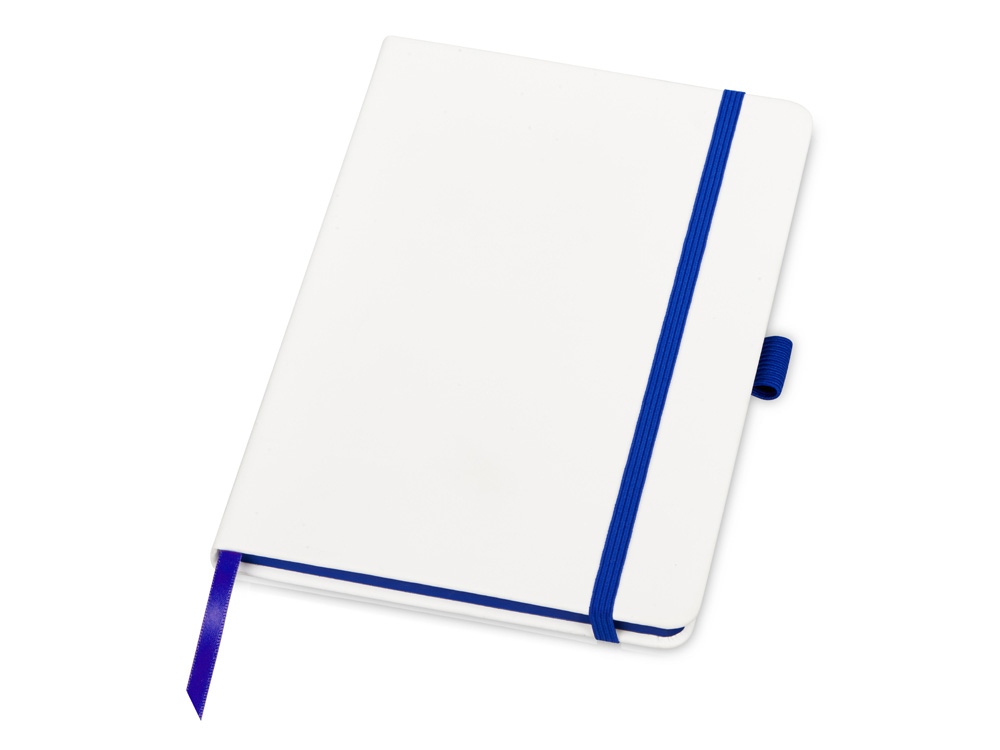 Блокнот ColorNote White, твердая обложка A5, 80 листов, белый с синим-0