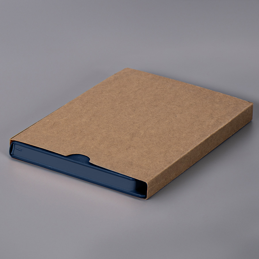 Ежедневник недатированный Solas, формат А5, с магнитом темно-синий, кремовый блок  в линейку, темно-синий-6