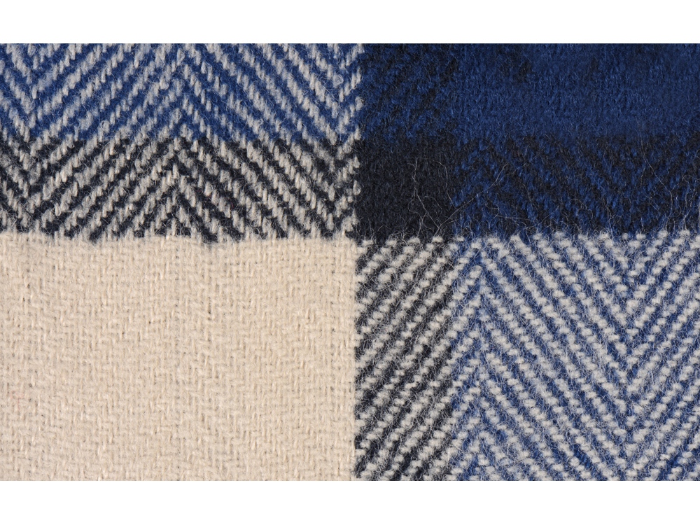 Плед акриловый в клетку Tartan, синий-3