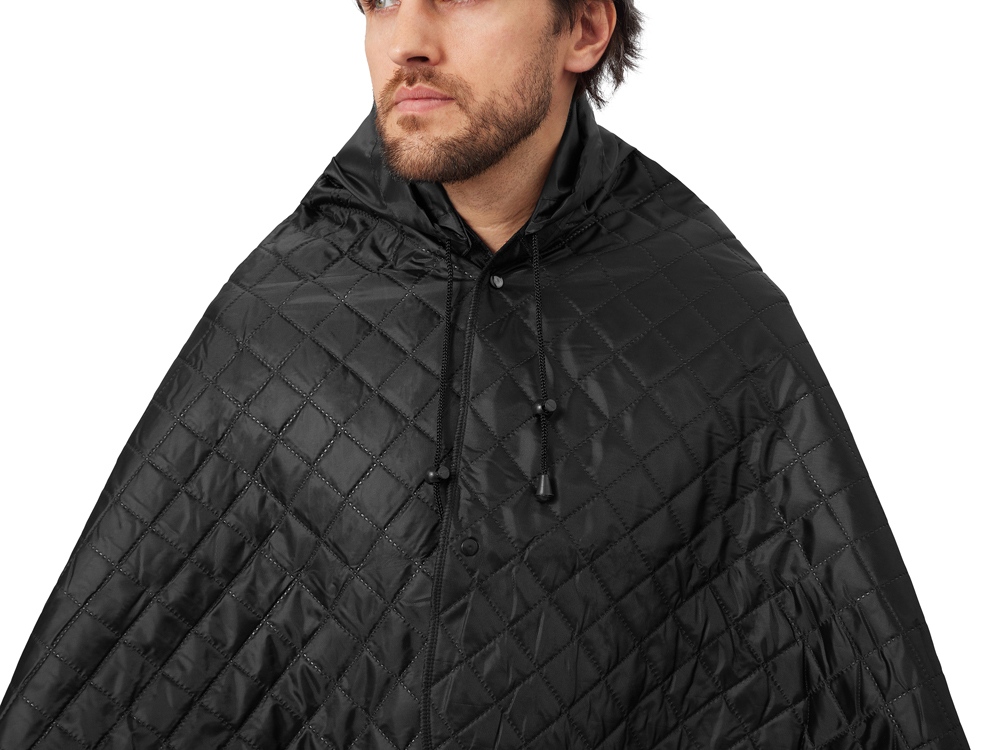 Пончо Cappy с капюшоном на липучке в мешке, черный-3