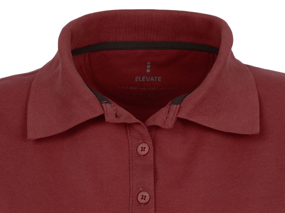 Calgary женская футболка-поло с коротким рукавом, бургунди-3