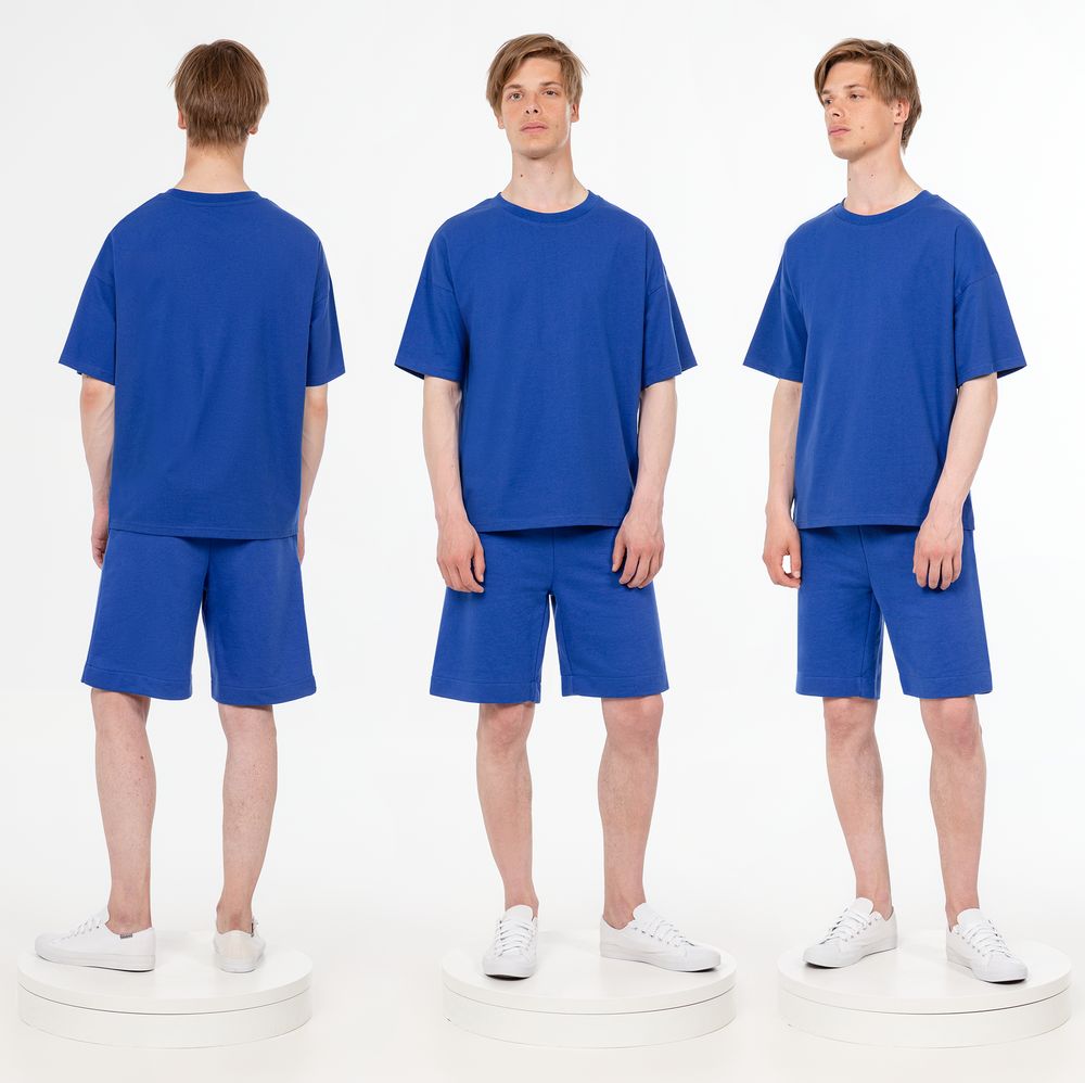 Футболка унисекс оверсайз T3, синяя-3