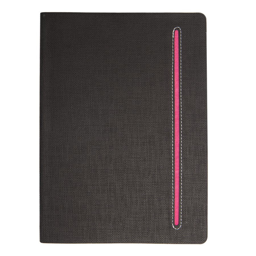 Бизнес-блокнот А5  "Elegance",  мягкая обложка,  в клетку, розовый-1