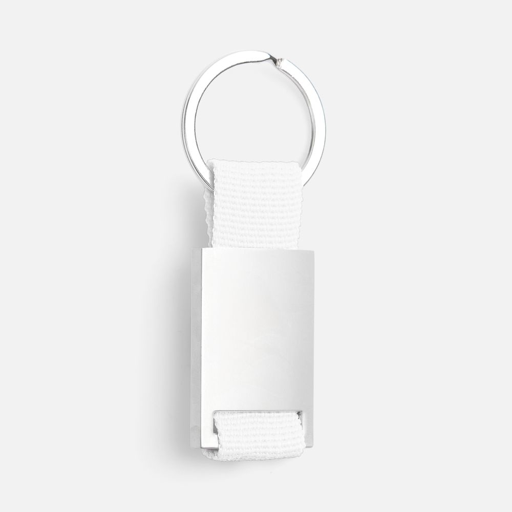 Брелок Inlet с тканевой вставкой, белый-1