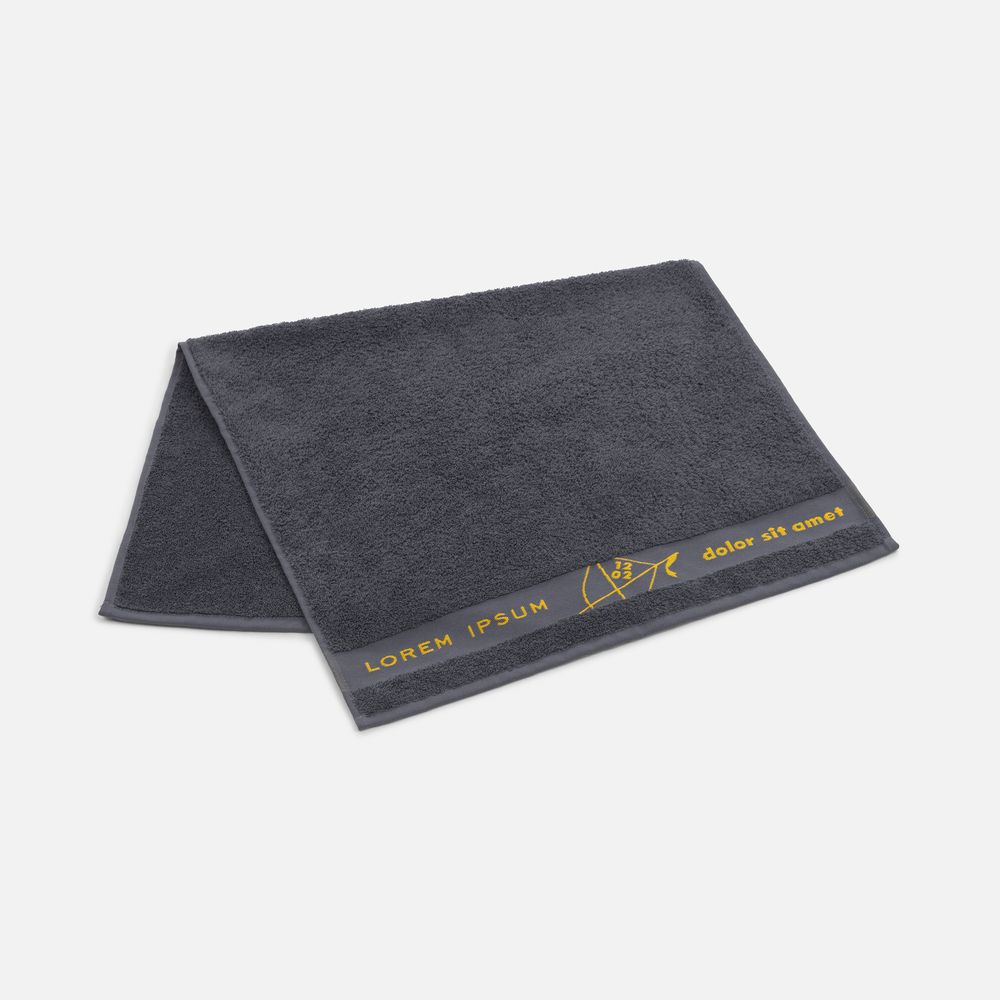 Полотенце на заказ Surpass с логотипом в бордюре, среднее-1