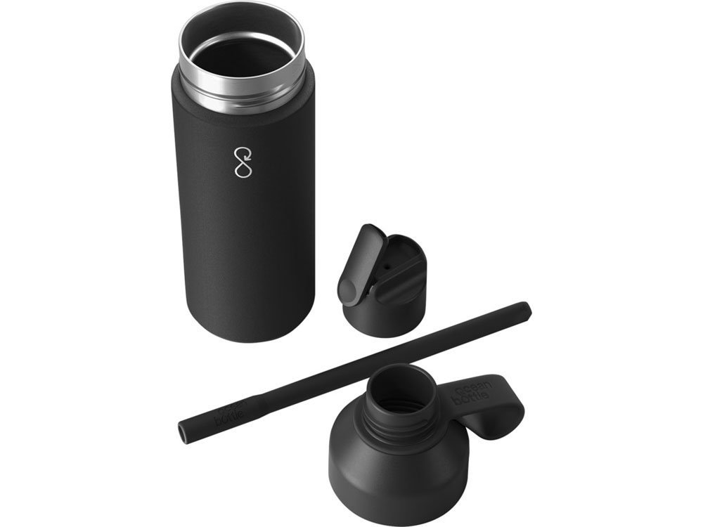 Бутылка-термос для воды Ocean Bottle GO объемом 500 мл - черный-2