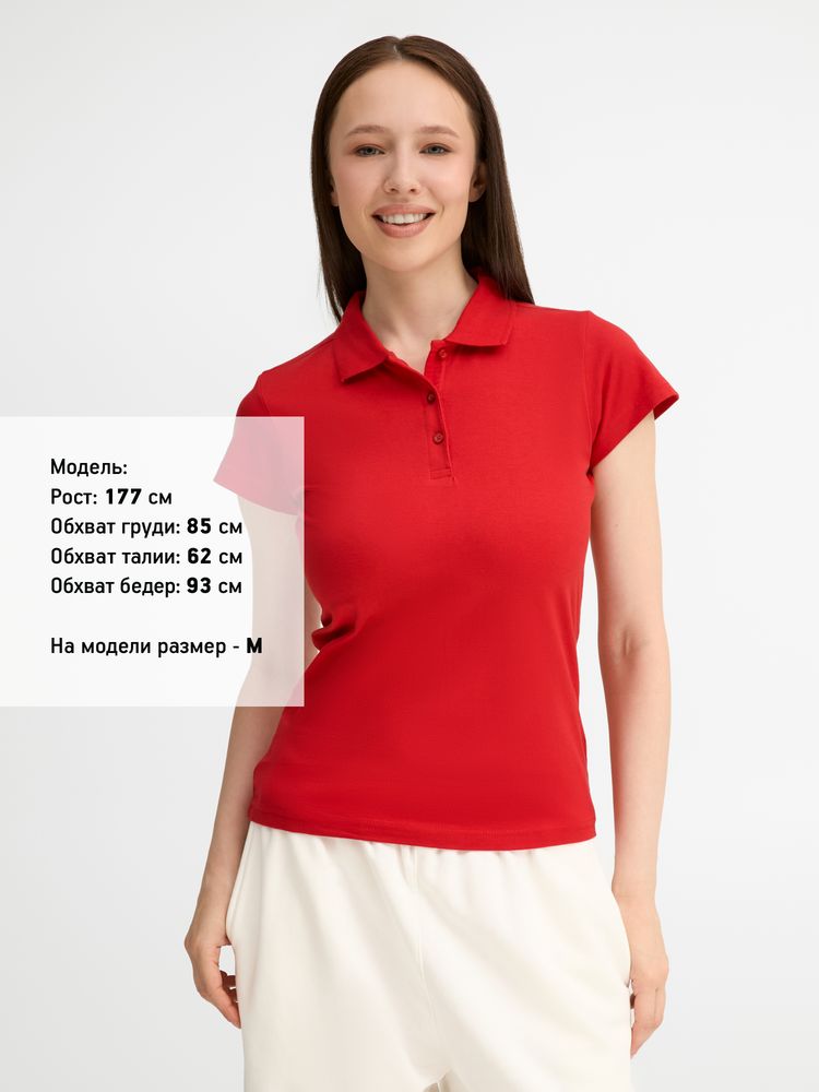 Рубашка поло женская Prescott Women 170, красная-3