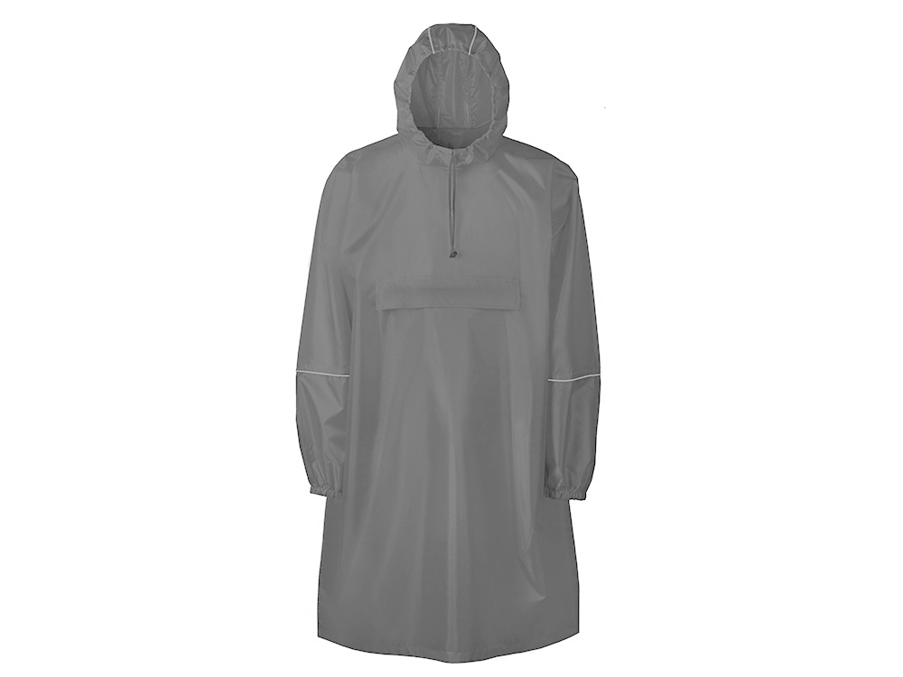 Дождевик - пончо Galaxy со светоотражающими элементами, серый-2