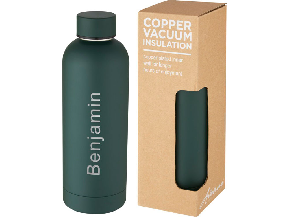 Spring Медная бутылка объемом 500 мл с вакуумной изоляцией, green flash-6