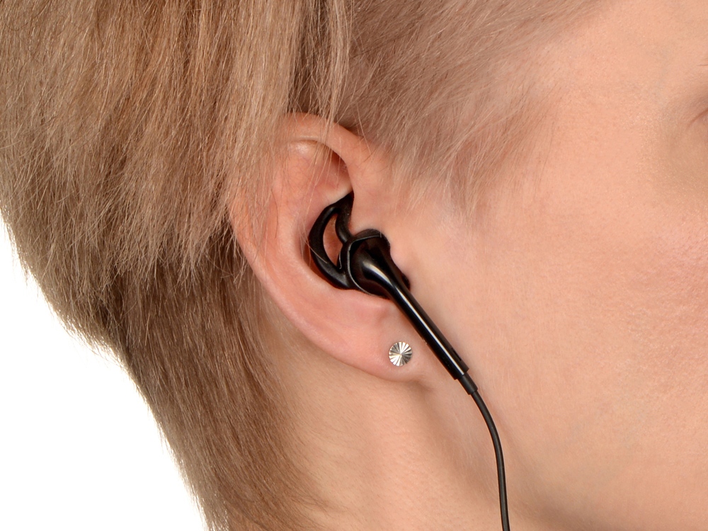 Беспроводные наушники Get Up с чехлом, черный-3