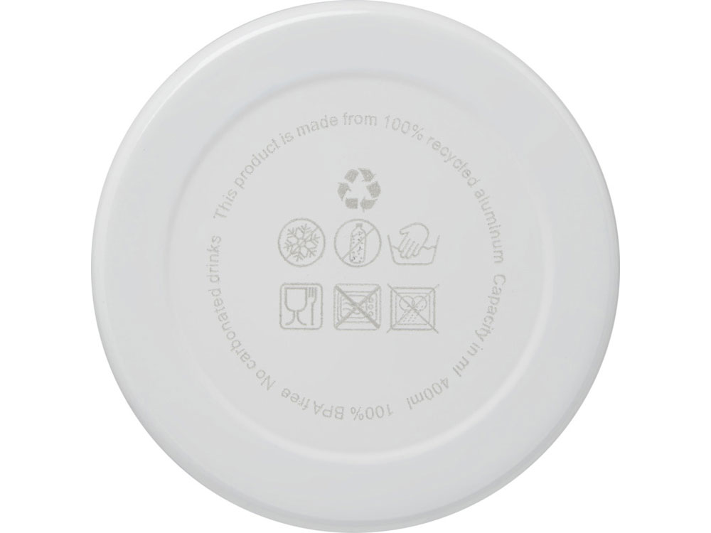 Бутылка для воды с карабином Oregon, объемом 400 мл, белый-2