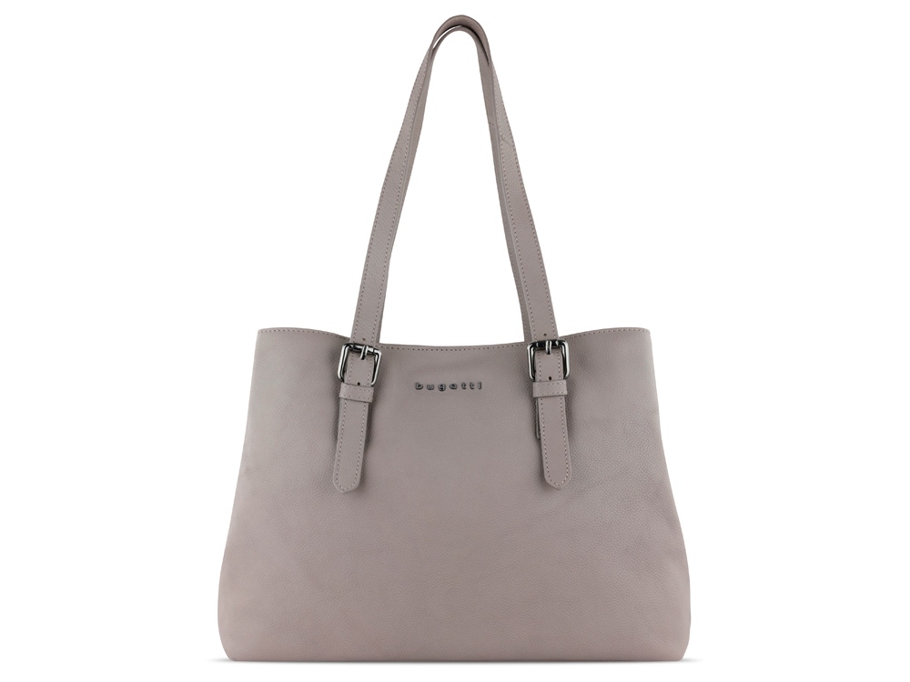 Сумка женская BUGATTI БЕЛЛА | BELLA, бежевая, воловья кожа/полиэстер, 33х14х25 см-1