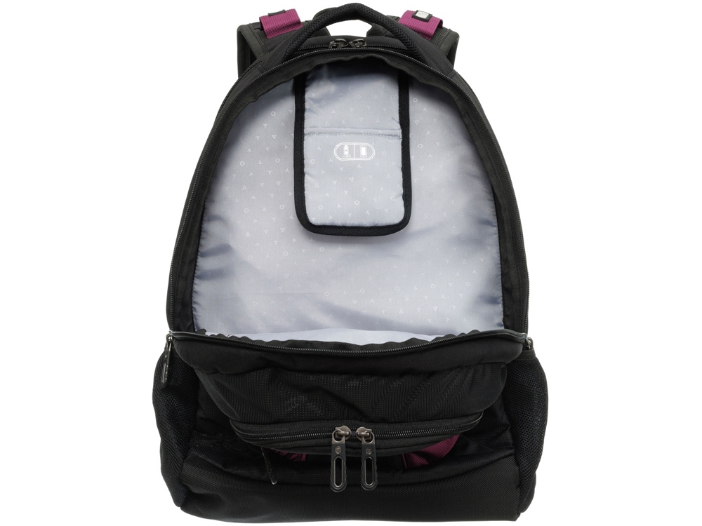 Рюкзак TORBER XPLOR с отделением для ноутбука 15, чёрный/бордовый, полиэстер 600D, 35x20x47 см, 33л-6