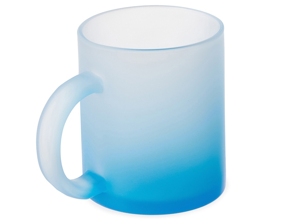 Стеклянная матовая кружка Омбре с градиентом для сублимации, синий-1