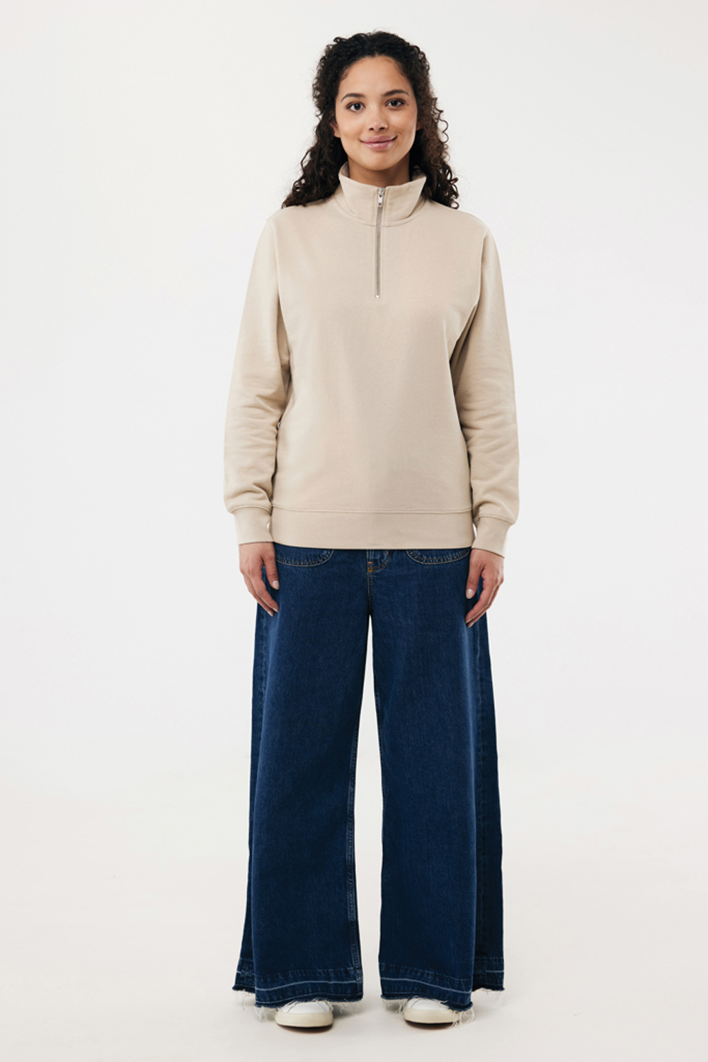 Свитшот на молнии Iqoniq Elgon из переработанного хлопка, 300 г/м²-5