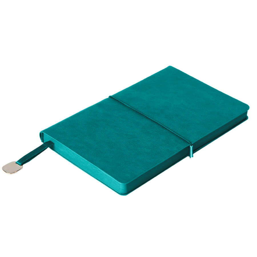 Ежедневник недатированный Fusion, А5, бирюзовый, кремовый блок в линейку, бирюзовый-3