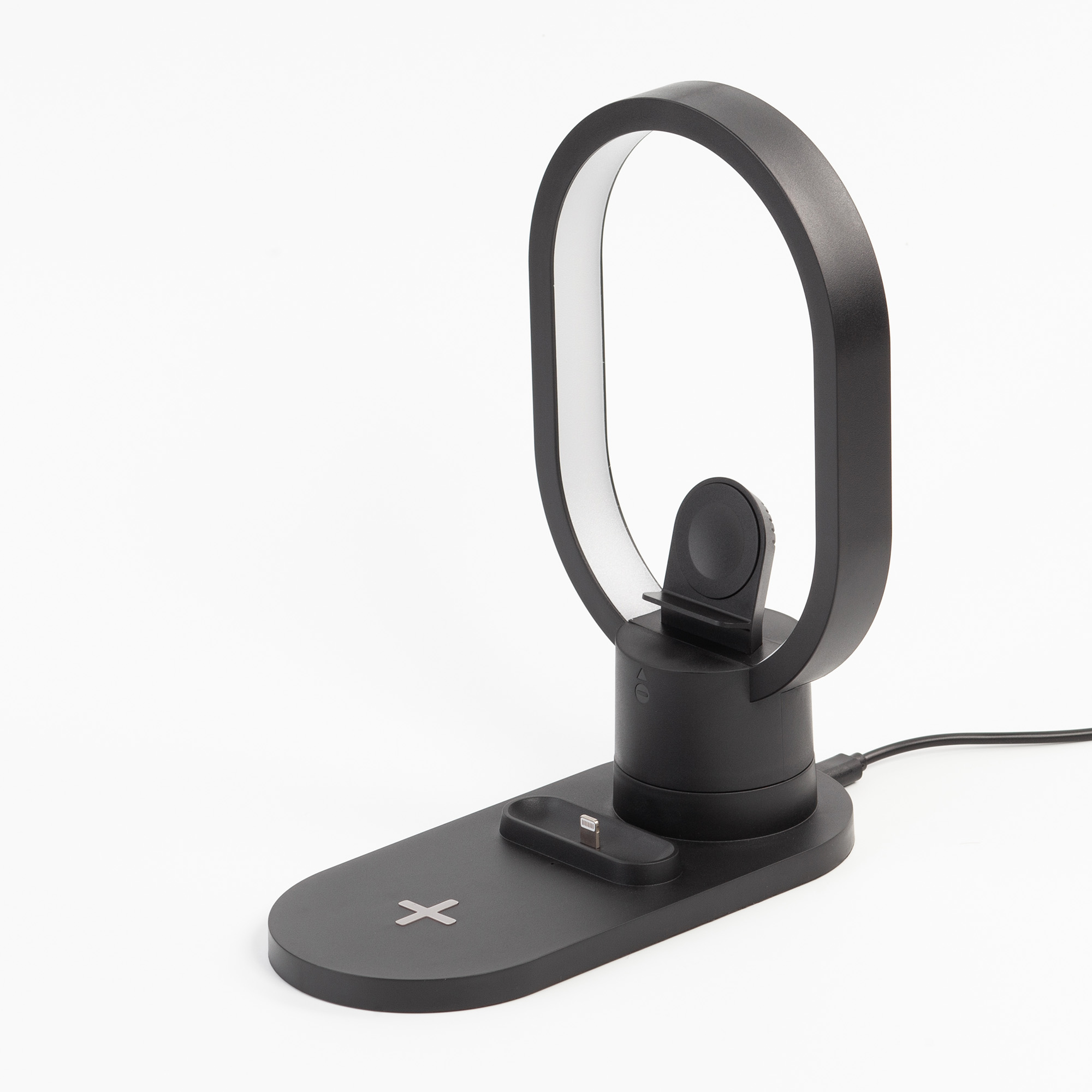 Настольная беспроводная (15W) зарядная станция "Starship" с лампой-3